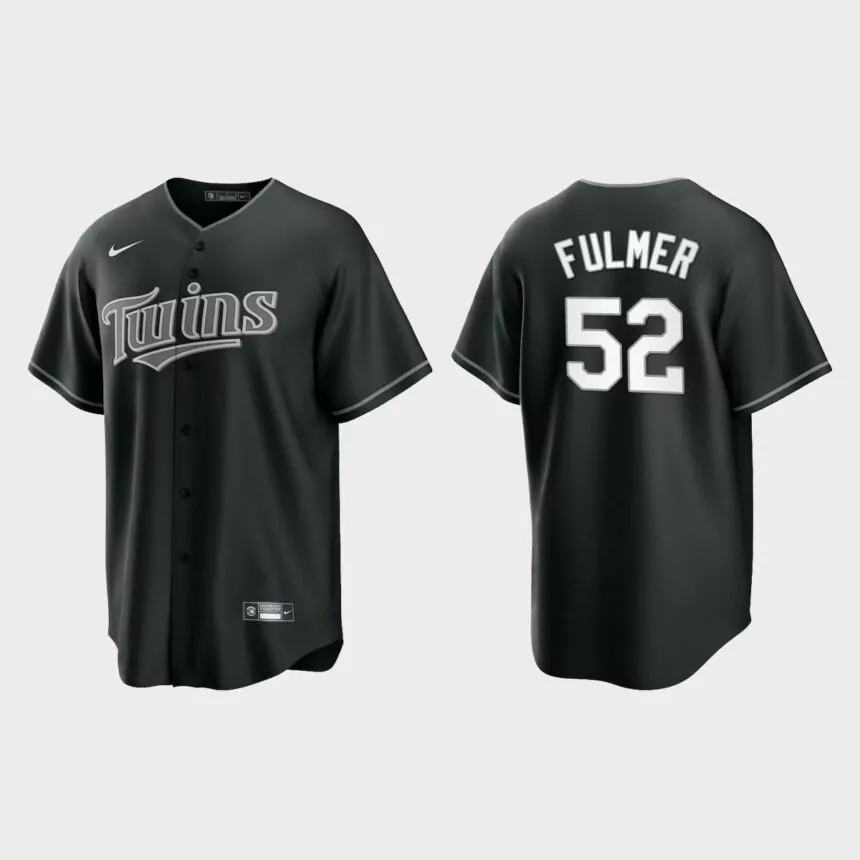 Minnesota Twins Michael Fulmer Replica Official Jersey – Black White