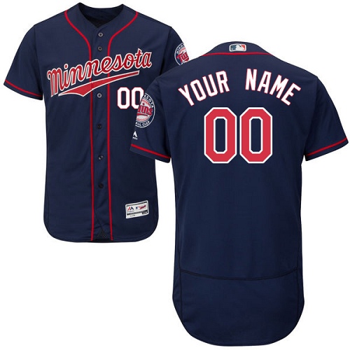 Minnesota Twins Navy Men's Customized Flexbase Jersey