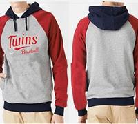 Minnesota Twins Pullover Hoodie Grey & Red