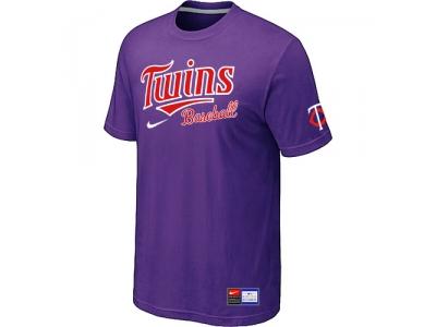 Minnesota Twins Purple NEW Short Sleeve Practice T-Shirt