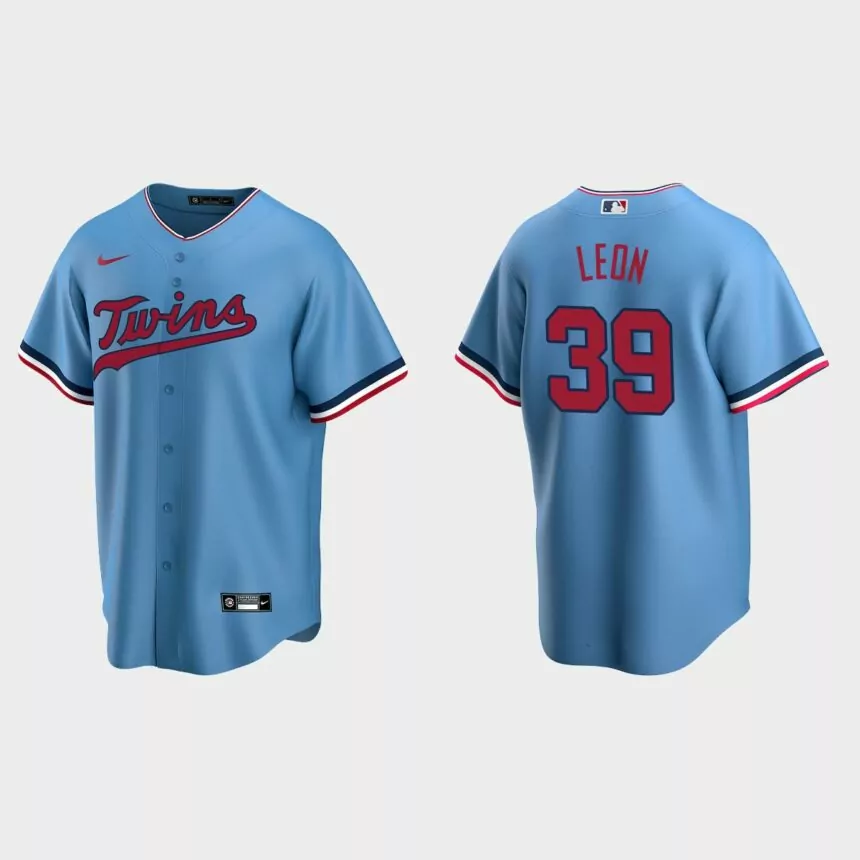 Minnesota Twins Sandy Leon Replica Alternate Jersey – Light Blue
