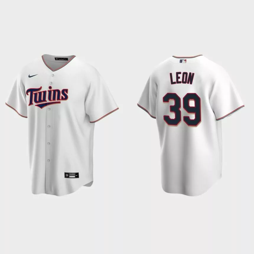 Minnesota Twins Sandy Leon Replica Home Jersey – White