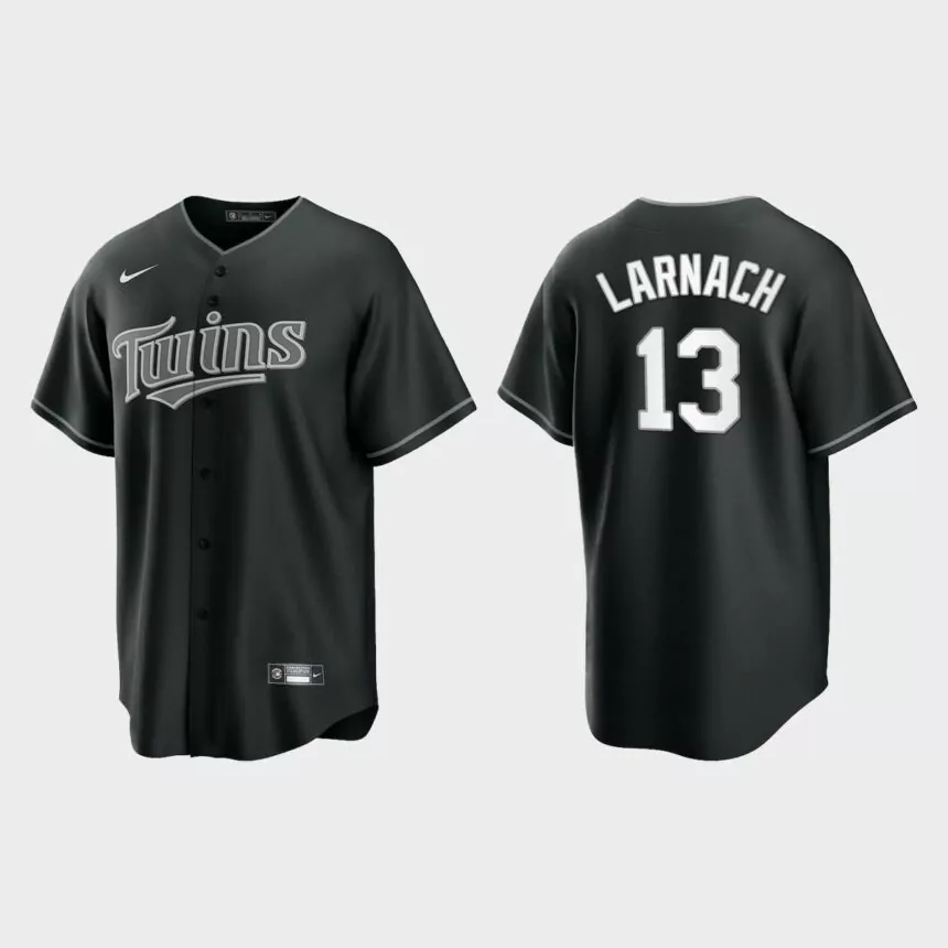 Minnesota Twins Trevor Larnach Replica Official Jersey – Black White