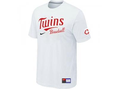 Minnesota Twins White NEW Short Sleeve Practice T-Shirt