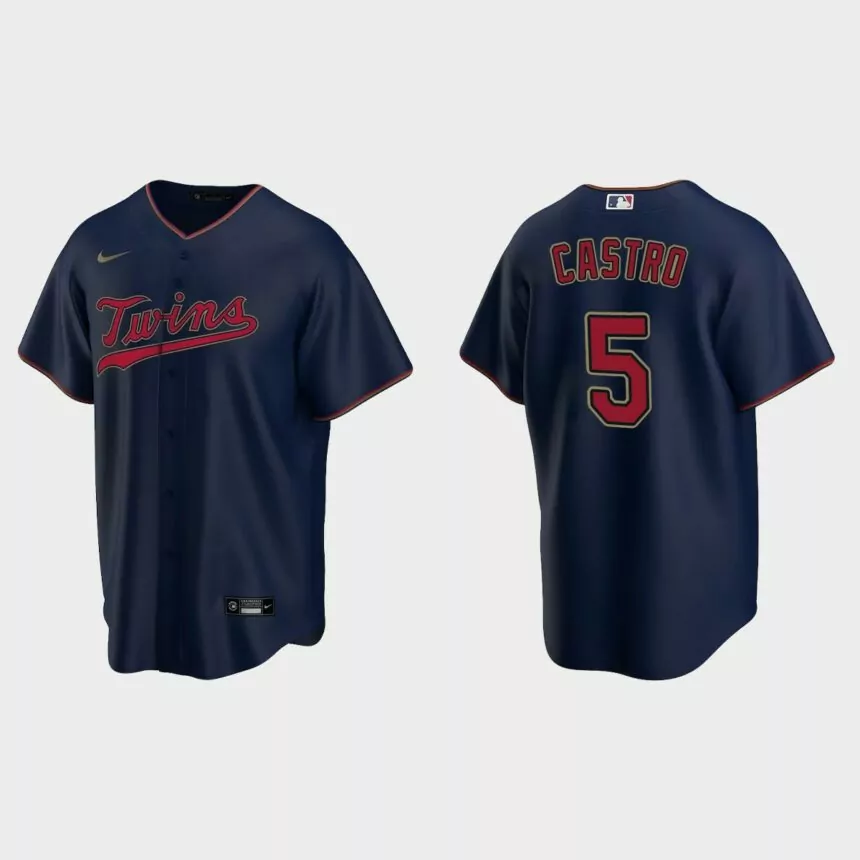 Minnesota Twins Willi Castro Replica Alternate Jersey – Navy