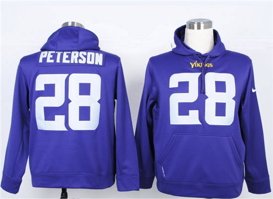 Minnesota Vikings #28 Adrian Peterson Nike hoody Purple