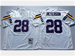 Minnesota Vikings #28 Adrian Peterson Throwback White Jersey