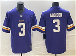 Minnesota Vikings #3 Jordan Addison Purple Vapor Limited Jersey