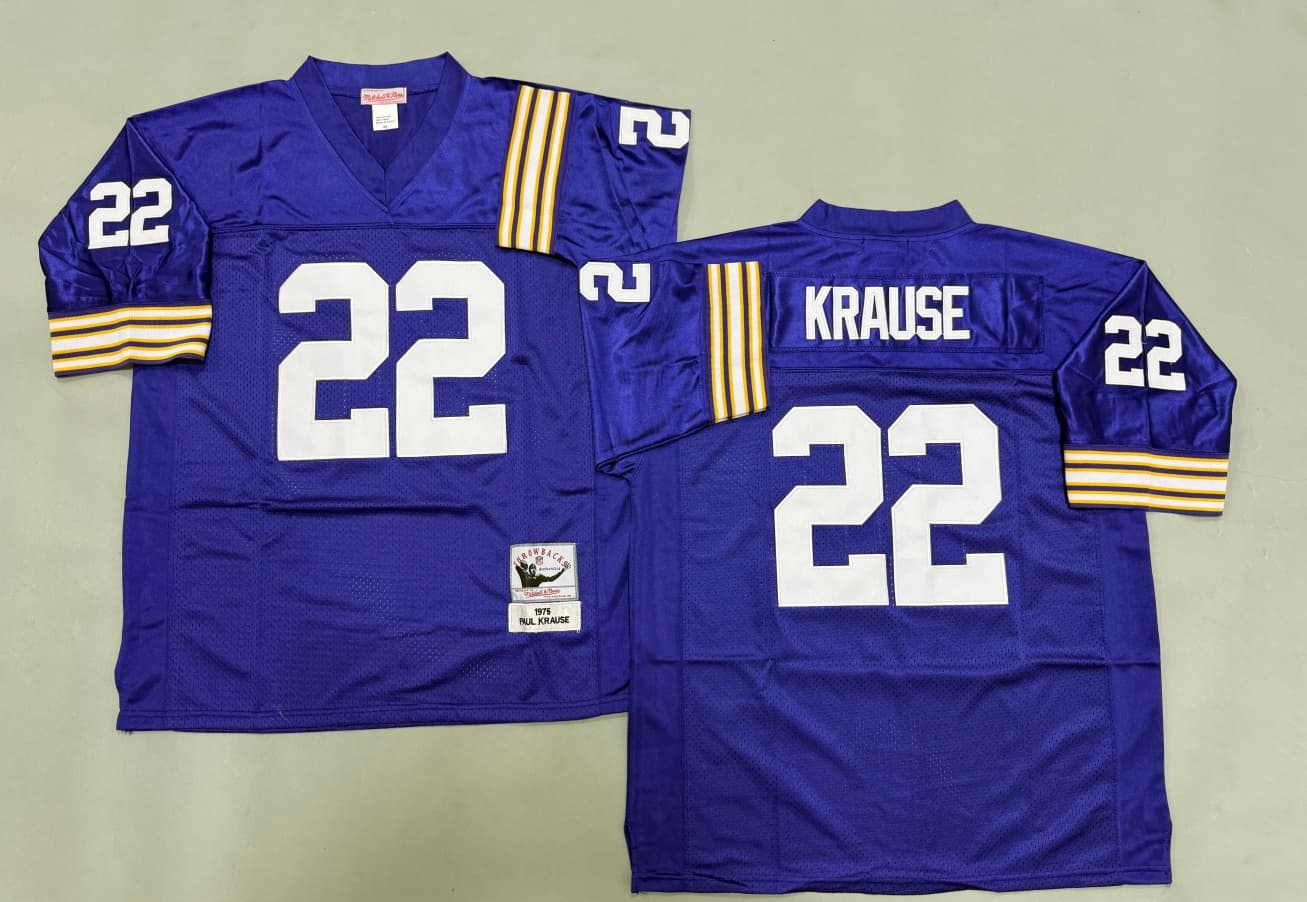 Minnesota Vikings  Mitchell and Ness   Throwback  Jersey  Paul Krause  22