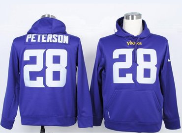 Minnesota Vikings 28 Adrian Peterson Pullover Hoodie Purple