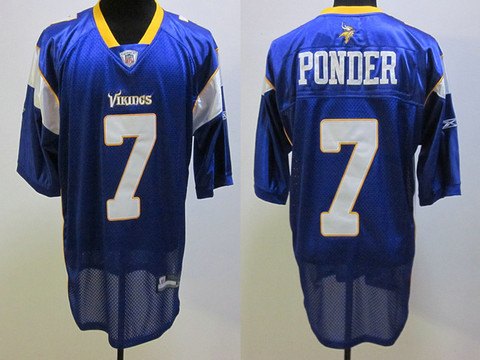 Minnesota Vikings 7 Christian Ponder Purple Jerseys