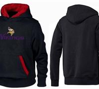 Minnesota Vikings Authentic Logo Pullover Hoodie Black & Red