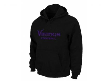 Minnesota Vikings Authentic font Pullover Hoodie Black