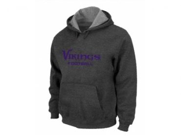 Minnesota Vikings Authentic font Pullover Hoodie D.Grey