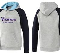 Minnesota Vikings English Version Pullover Hoodie Grey & Blue
