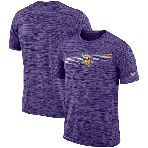 Minnesota Vikings Nike Sideline Velocity Performance T-Shirt Heathered Purple