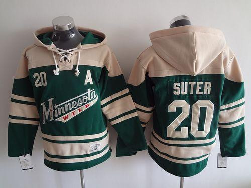 Minnesota Wild #20 Ryan Suter Green Sawyer Hooded Sweatshirt Stitched NHL Jersey