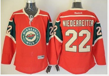 Minnesota Wild #22 Nino Niederreiter Red Stitched NHL Jersey