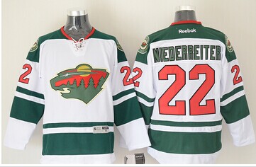 Minnesota Wild #22 Nino Niederreiter White Stitched NHL Jersey