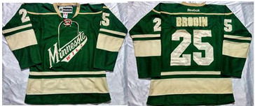 Minnesota Wild #25 Jonas Brodin Green Stitched NHL Jersey