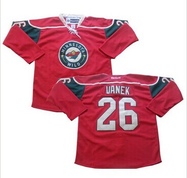 Minnesota Wild #26 Thomas Vanek Red Stitched NHL Jersey