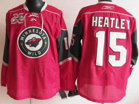 Minnesota Wild 15 Heatley 10th Jerseys Red