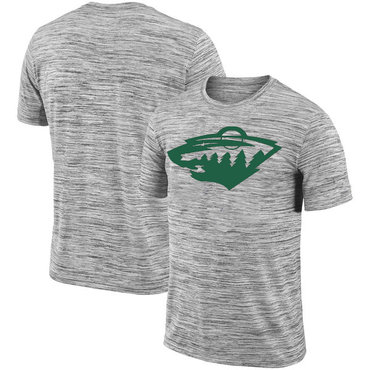 Minnesota Wild 2018 Heathered Black Sideline Legend Velocity Travel Performance T-Shirt
