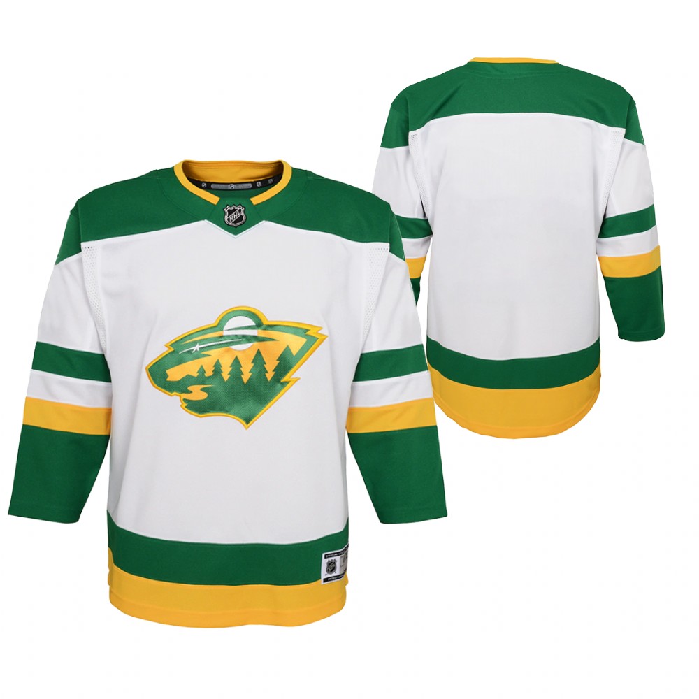 Minnesota Wild 2021 Reverse Retro White Youth Jersey Premier