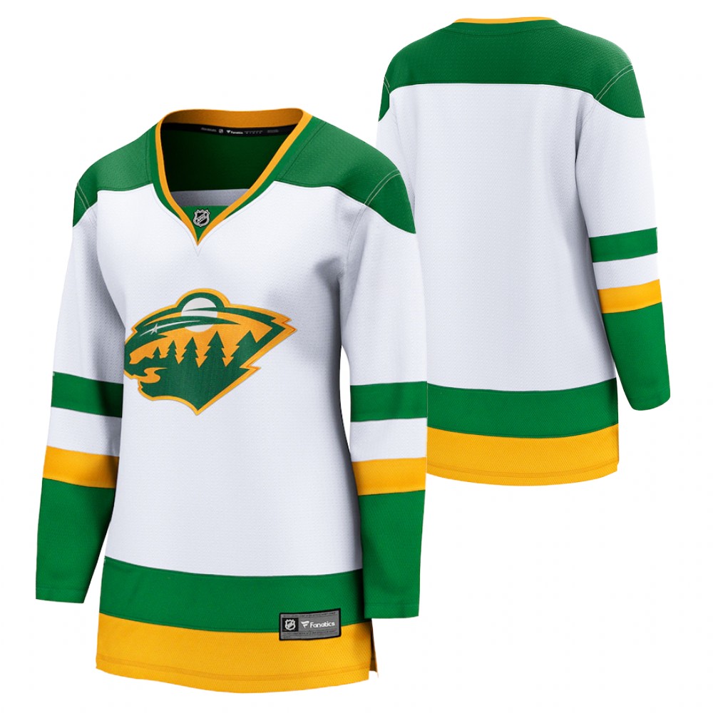 Minnesota Wild 2021 Special Edition White Women Jersey Retro