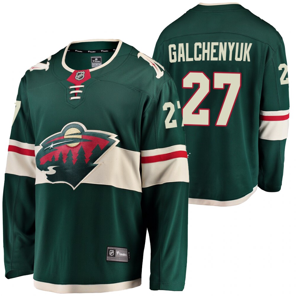 Minnesota Wild Alex Galchenyuk Green Home Breakaway Player 2020 Transfer Jersey