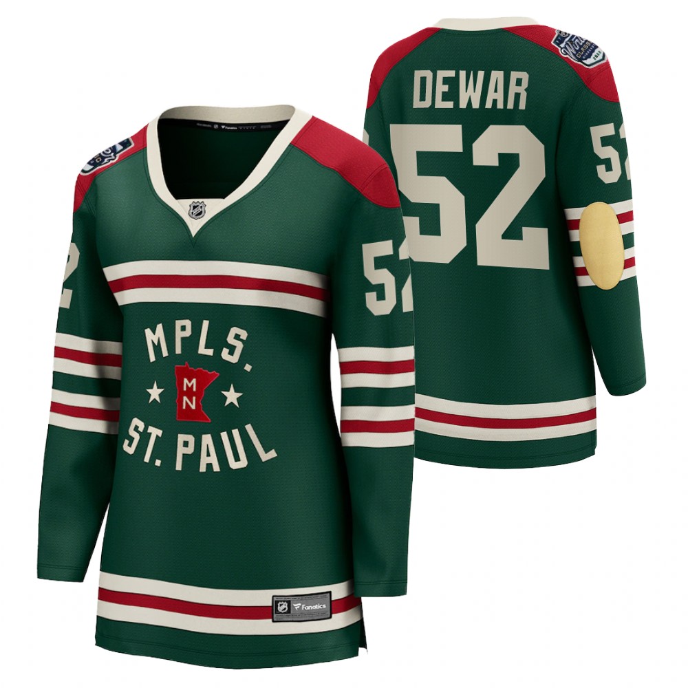 Minnesota Wild Connor Dewar Women Green 2022 Winter Classic Jersey