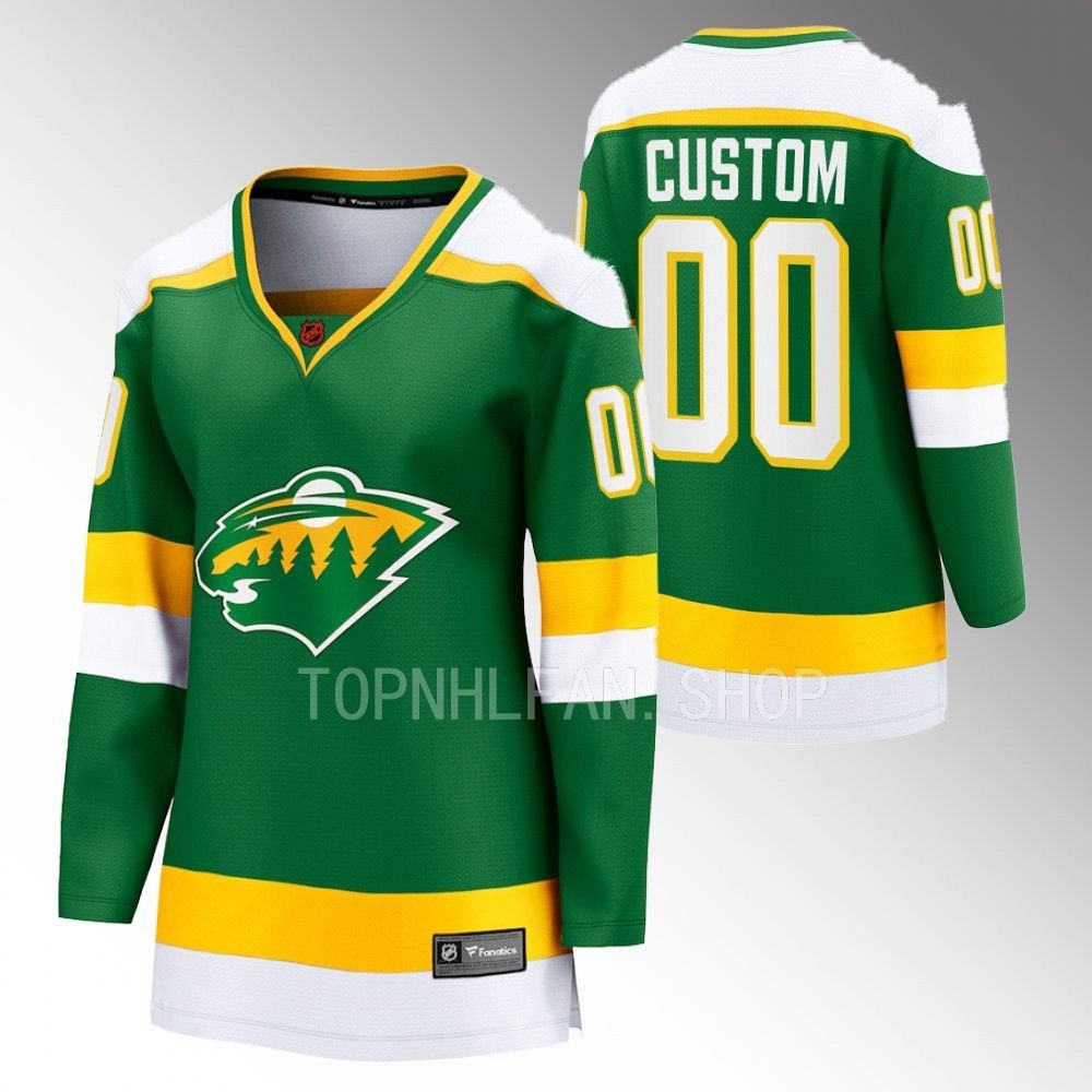 Minnesota Wild Custom Women Green 2022 Special Edition 2.0 Jersey