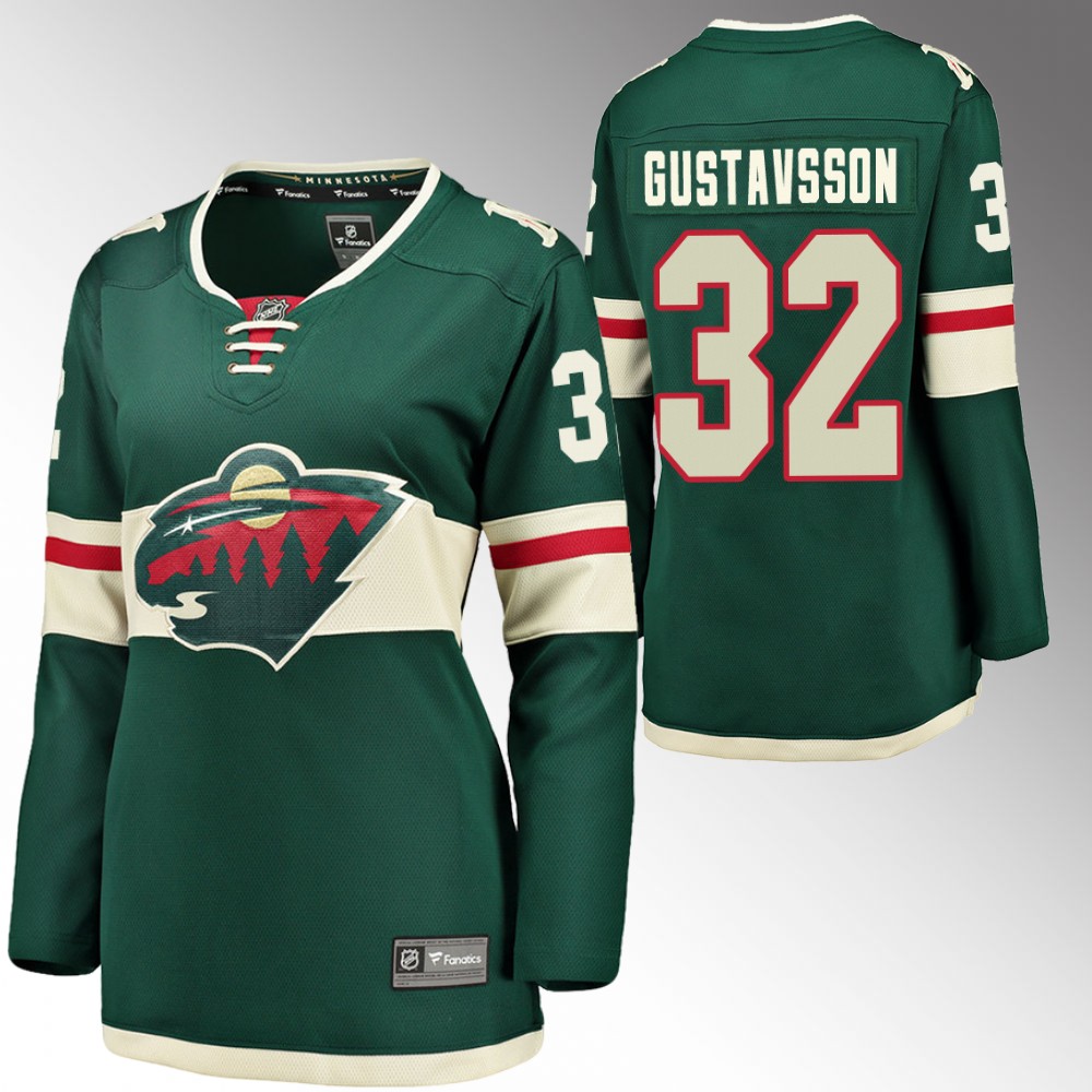 Minnesota Wild Filip Gustavsson Women Green 2022 Home Jersey