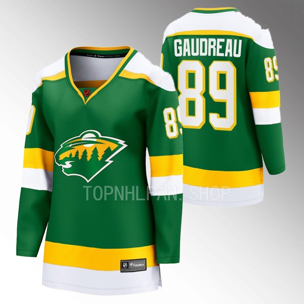 Minnesota Wild Frederick Gaudreau Women Green 2022 Special Edition 2.0 Jersey