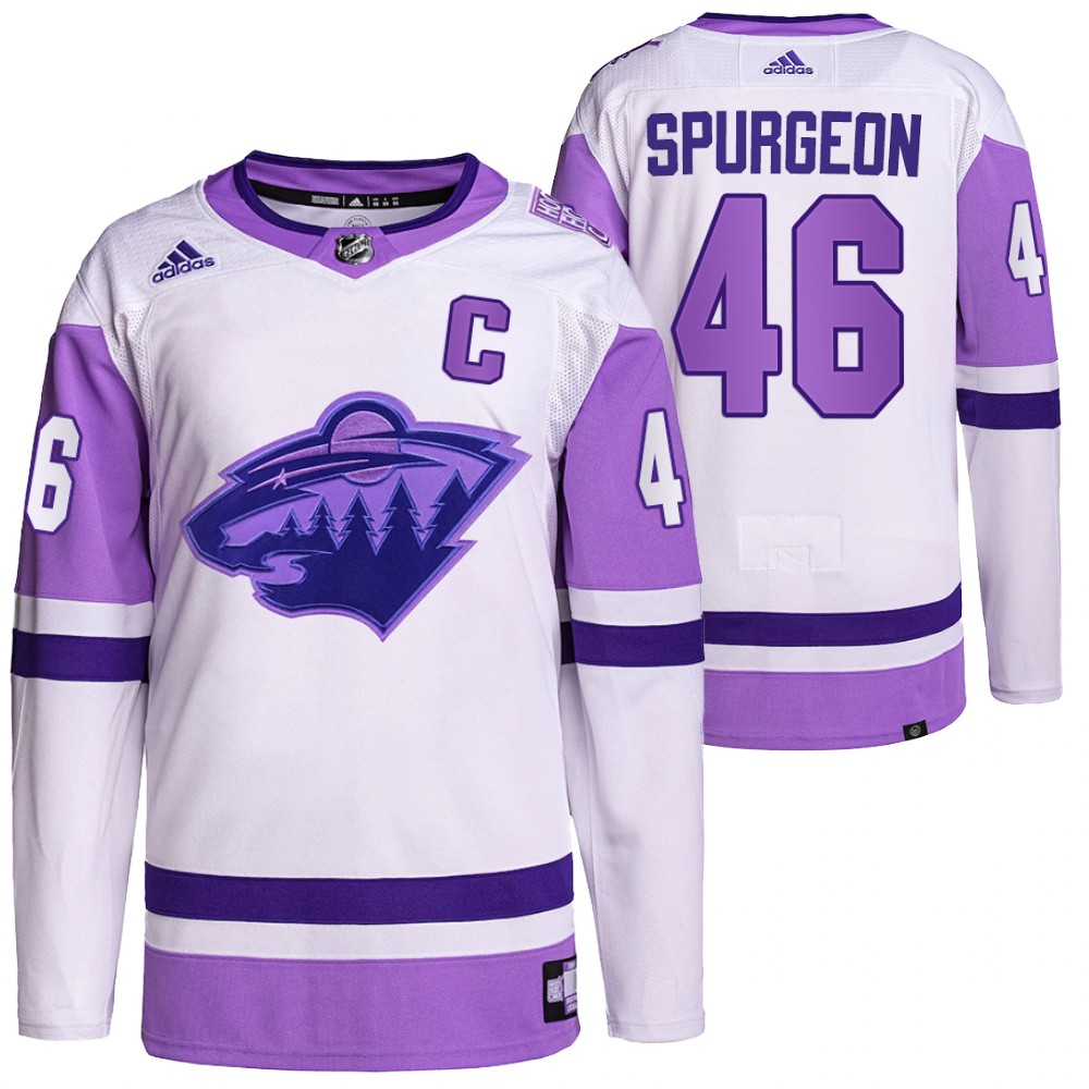 Minnesota Wild Jared Spurgeon HockeyFightsCancer White Primegreen Authentic Jersey