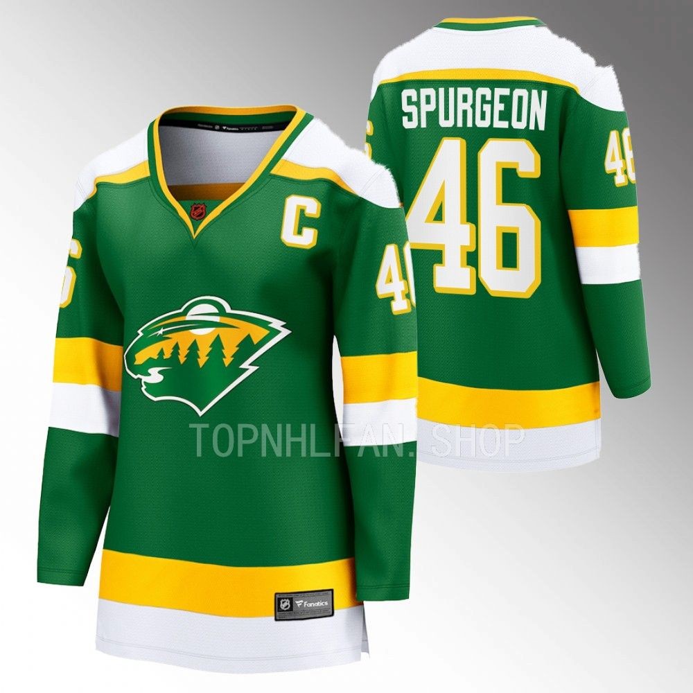 Minnesota Wild Jared Spurgeon Women Green 2022 Special Edition 2.0 Jersey