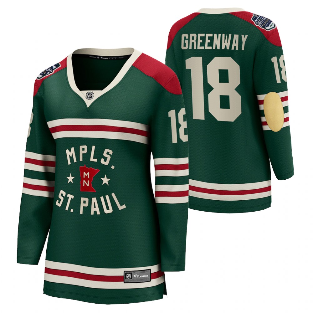 Minnesota Wild Jordan Greenway Women Green 2022 Winter Classic Jersey