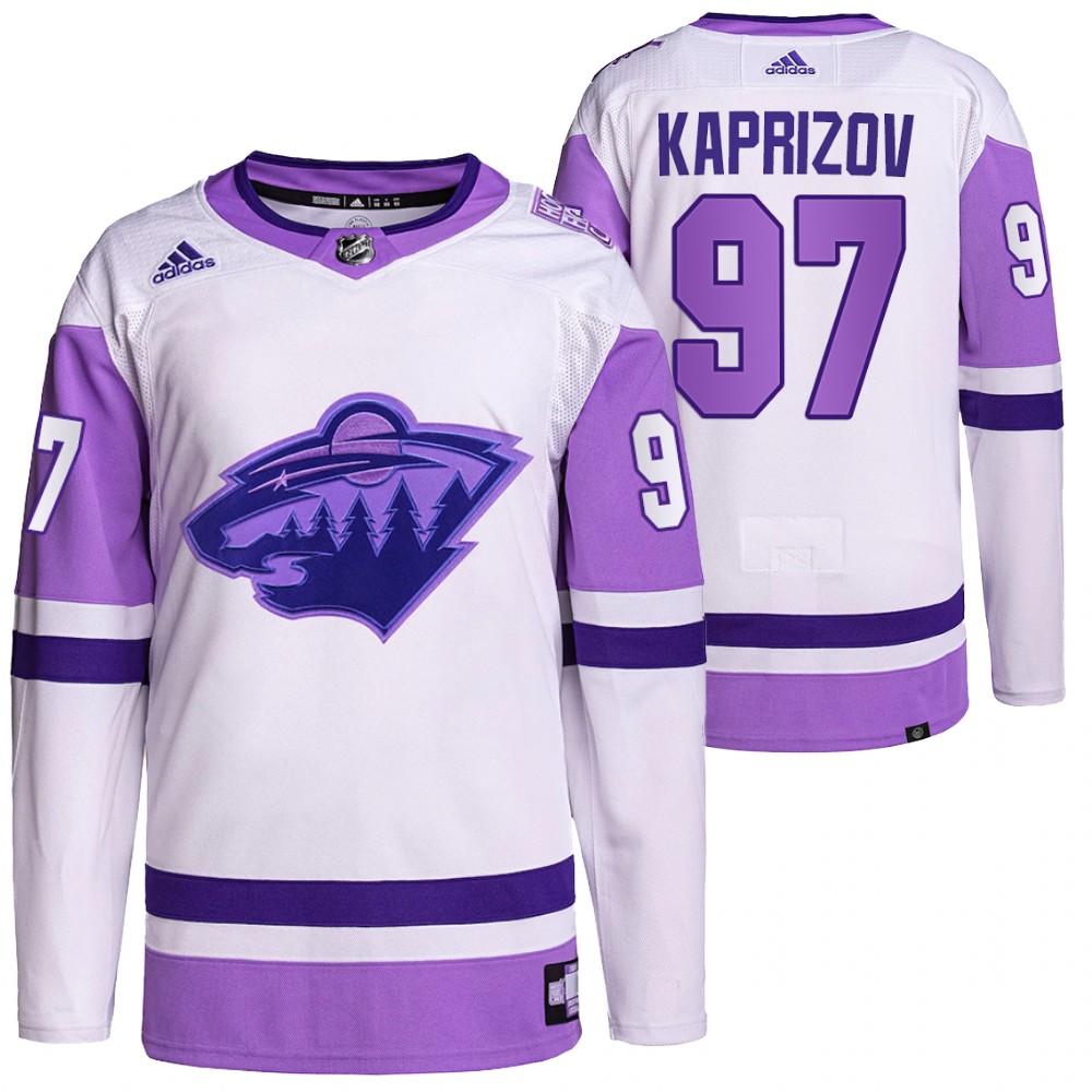 Minnesota Wild Kirill Kaprizov HockeyFightsCancer White Primegreen Authentic Jersey