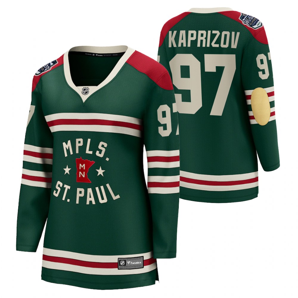 Minnesota Wild Kirill Kaprizov Women Green 2022 Winter Classic Jersey