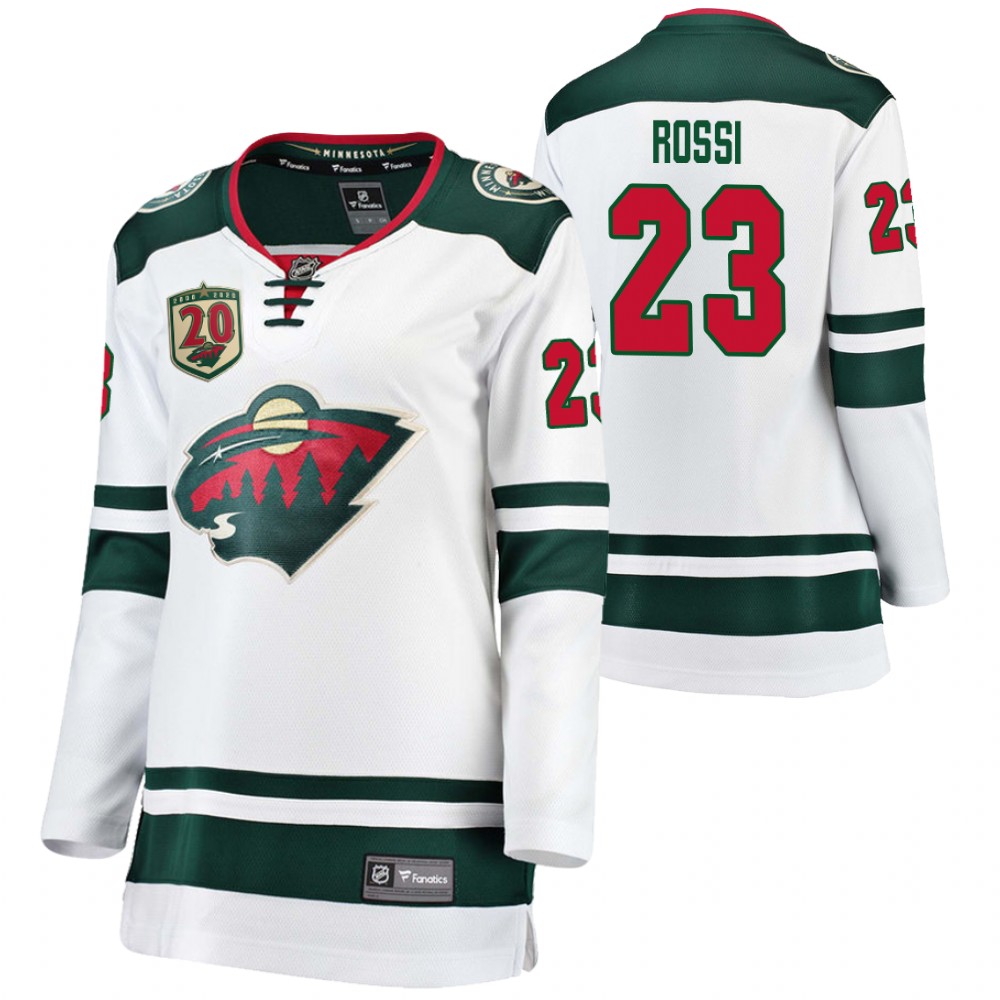Minnesota Wild Marco Rossi Women White 2020 NHL Draft Jersey