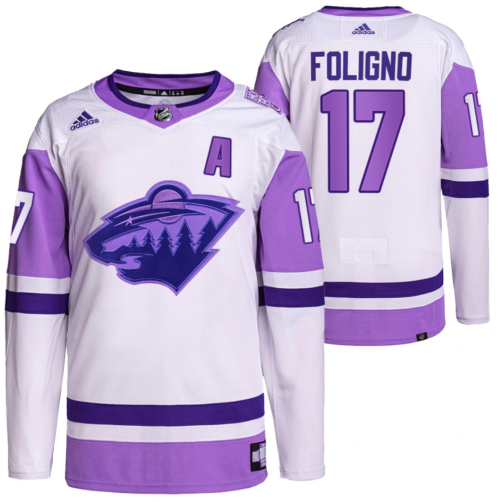 Minnesota Wild Marcus Foligno HockeyFightsCancer White Primegreen Authentic Jersey