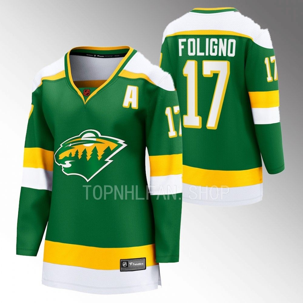 Minnesota Wild Marcus Foligno Women Green 2022 Special Edition 2.0 Jersey