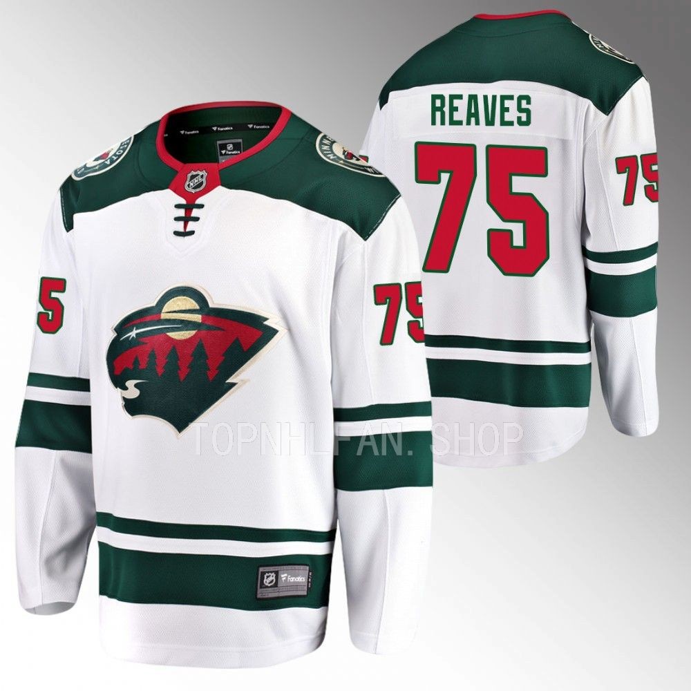 Minnesota Wild Ryan Reaves White Away Breakaway Player Jersey