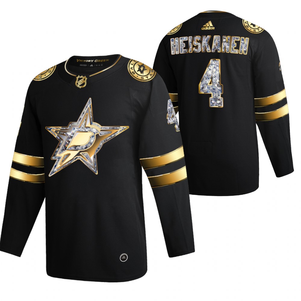 Miro Heiskanen Stars 2022 Stanley Cup Playoffs Black Diamond Edition Authentic Jersey