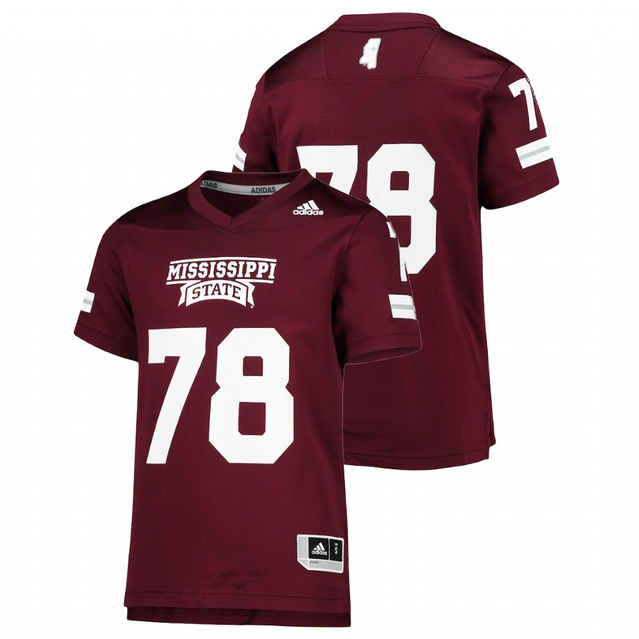 Mississippi State Bulldogs College Football Maroon Jersey Replica