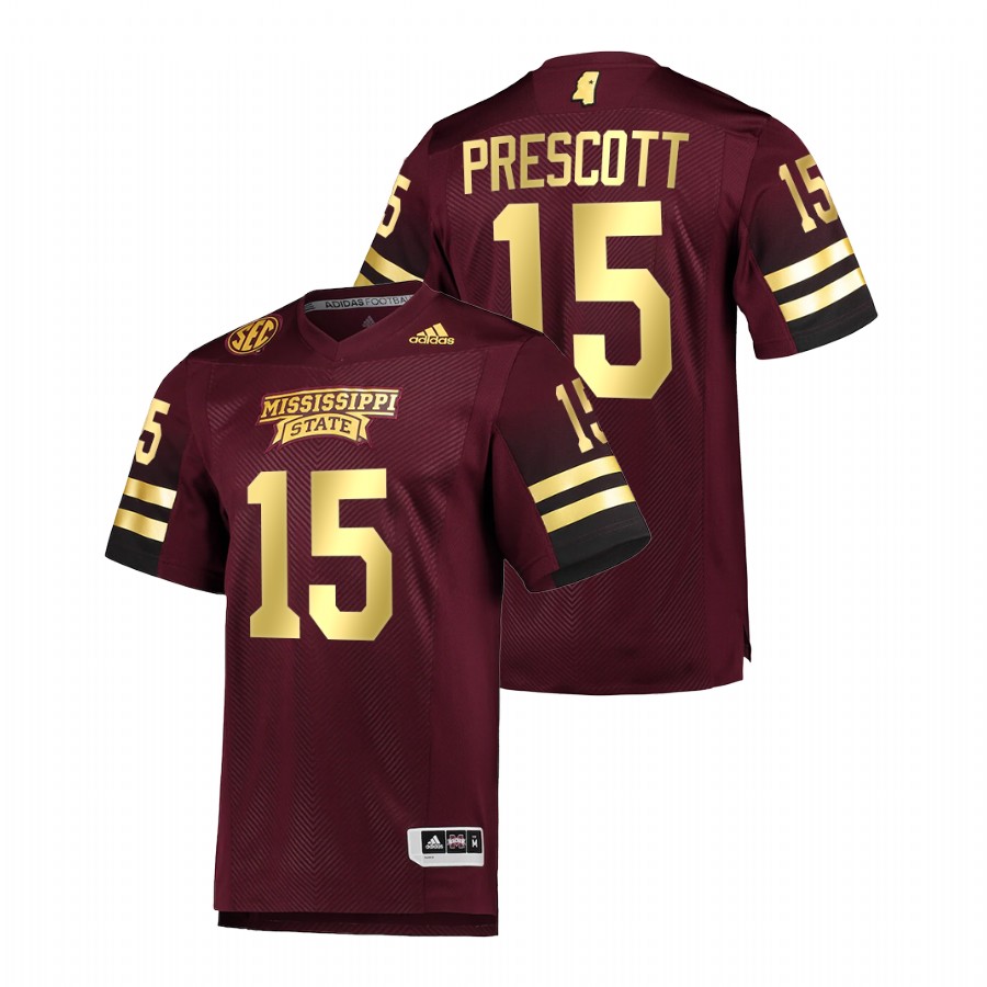 Mississippi State Bulldogs Dak Prescott Special Game Maroon Jersey Premier Football