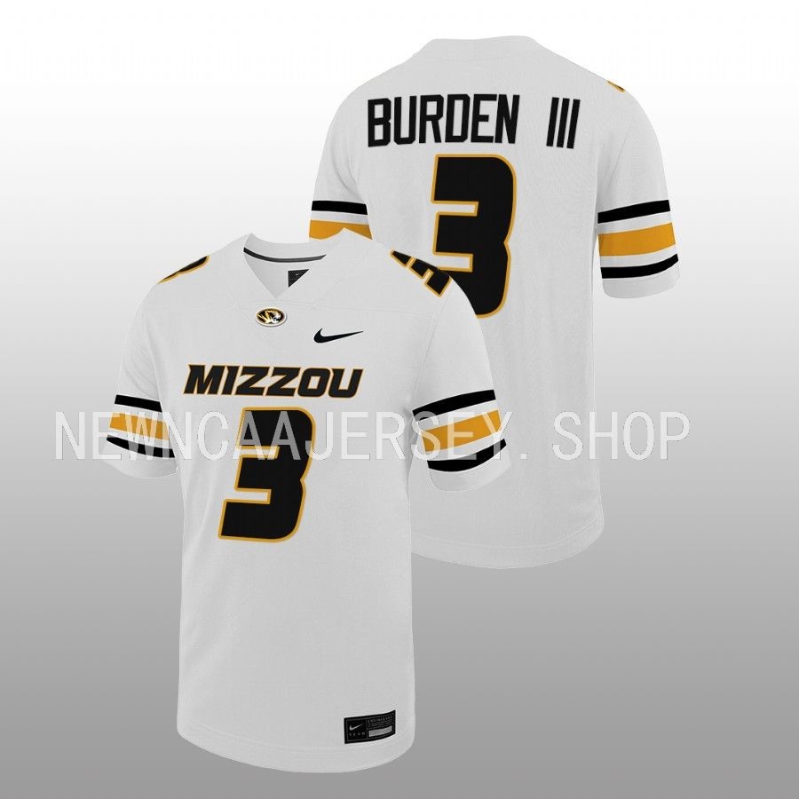 Missouri Tigers Luther Burden III Untouchable Game White Jersey Football