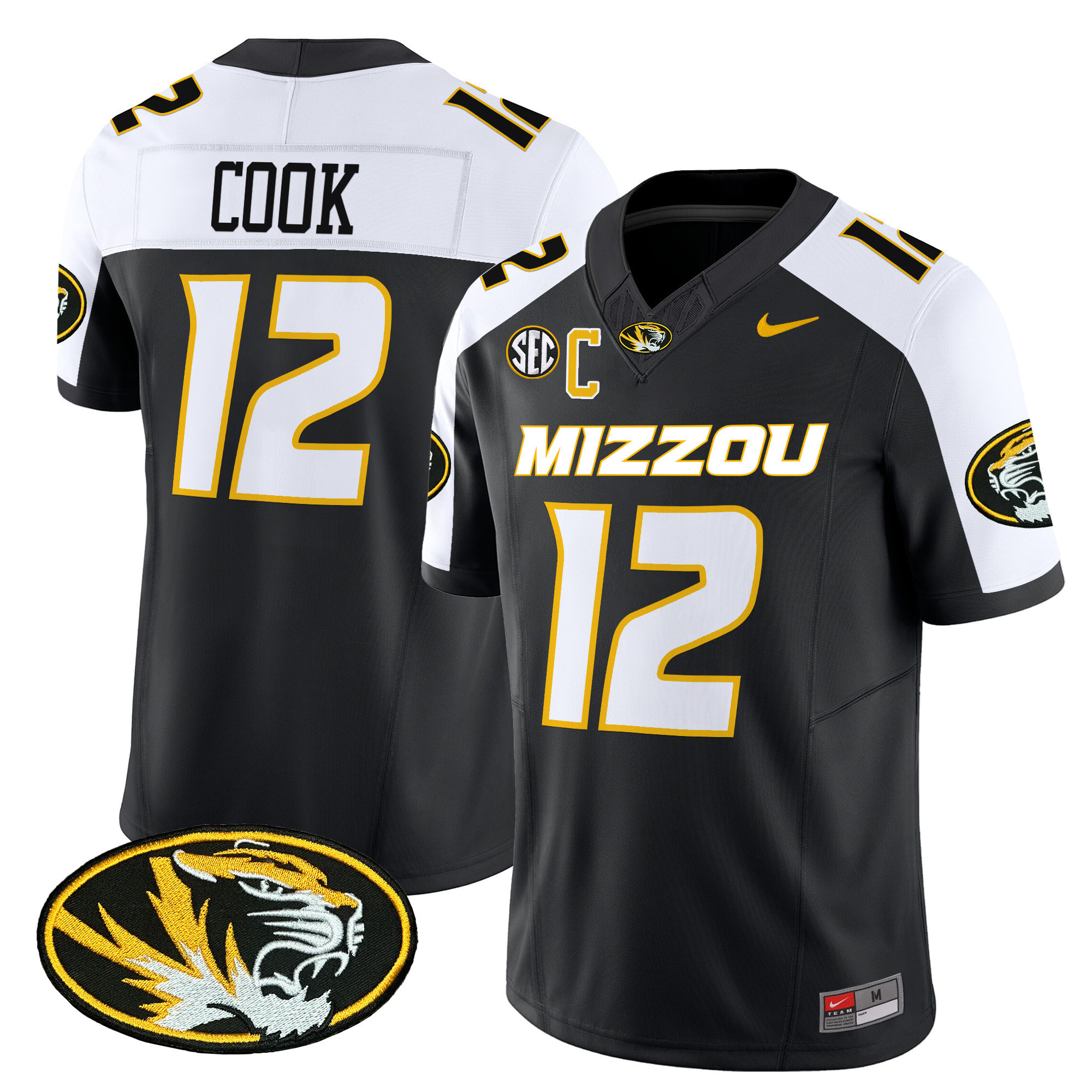 Missouri Tigers Vapor Limited Football Jersey – All Stitched #12 Brady Cook