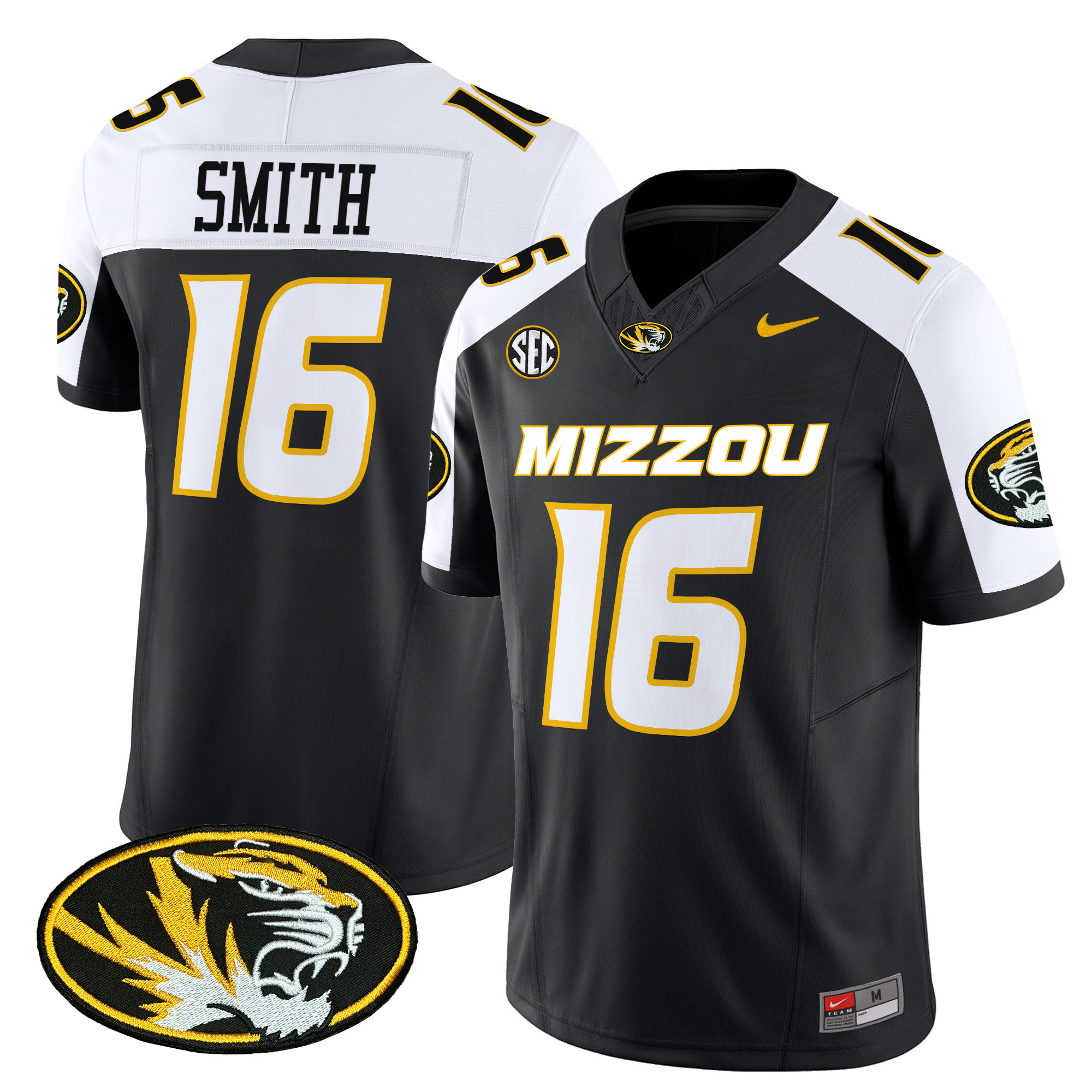 Missouri Tigers Vapor Limited Football Jersey – All Stitched #16 Brad smith