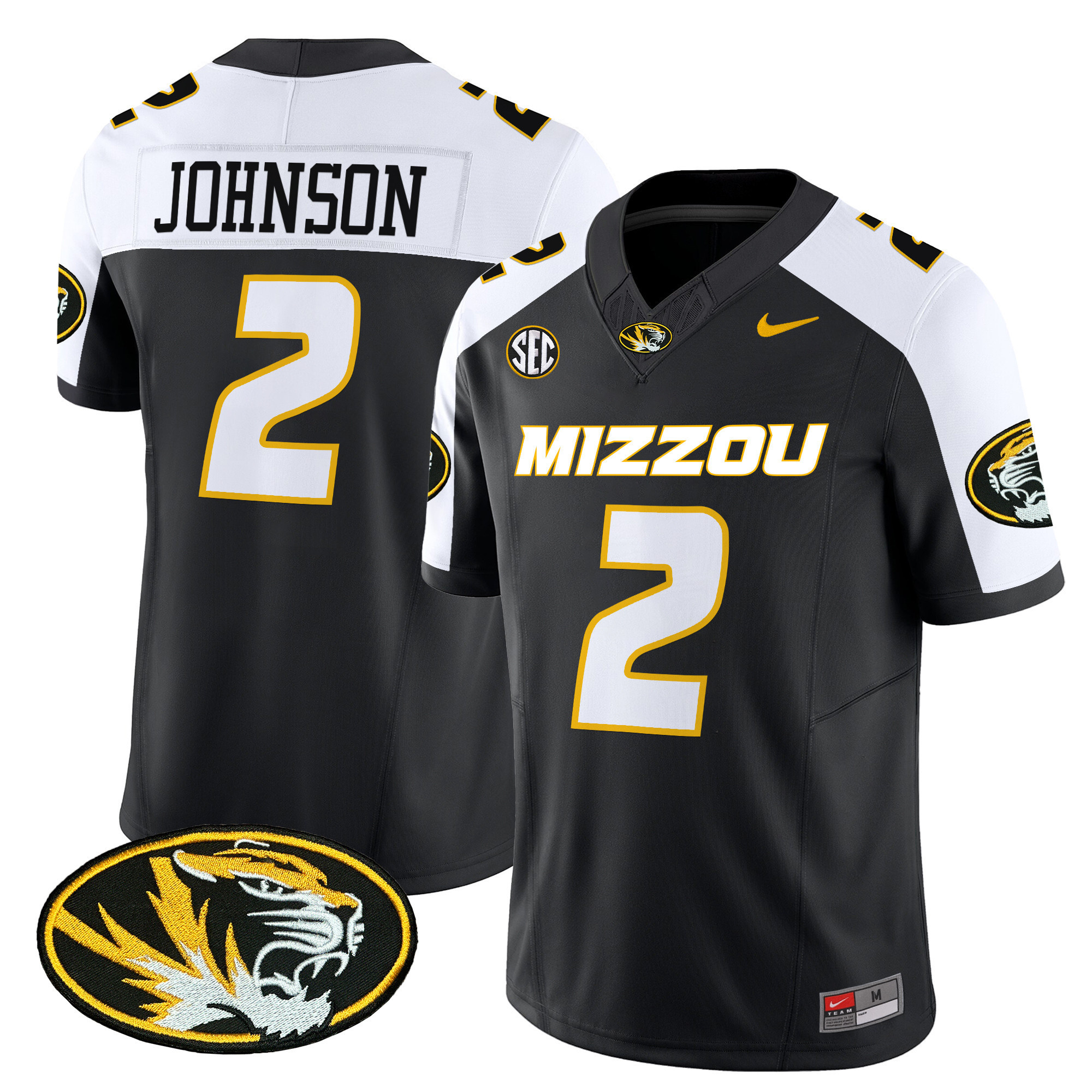 Missouri Tigers Vapor Limited Football Jersey – All Stitched #2 Marquis Johnson